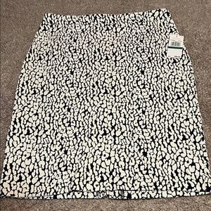 MICHAEL Michael Kors Navy and White Printed Pencil Skirt